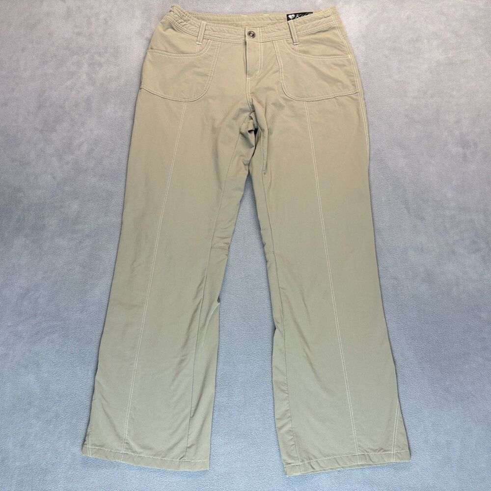 KUHL Womens Hiking Pants Size 10 Short Green Stretch Outdoor Travel Nylon